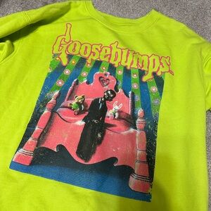 Goosebumps Neon Green Graphic Sweatshirt